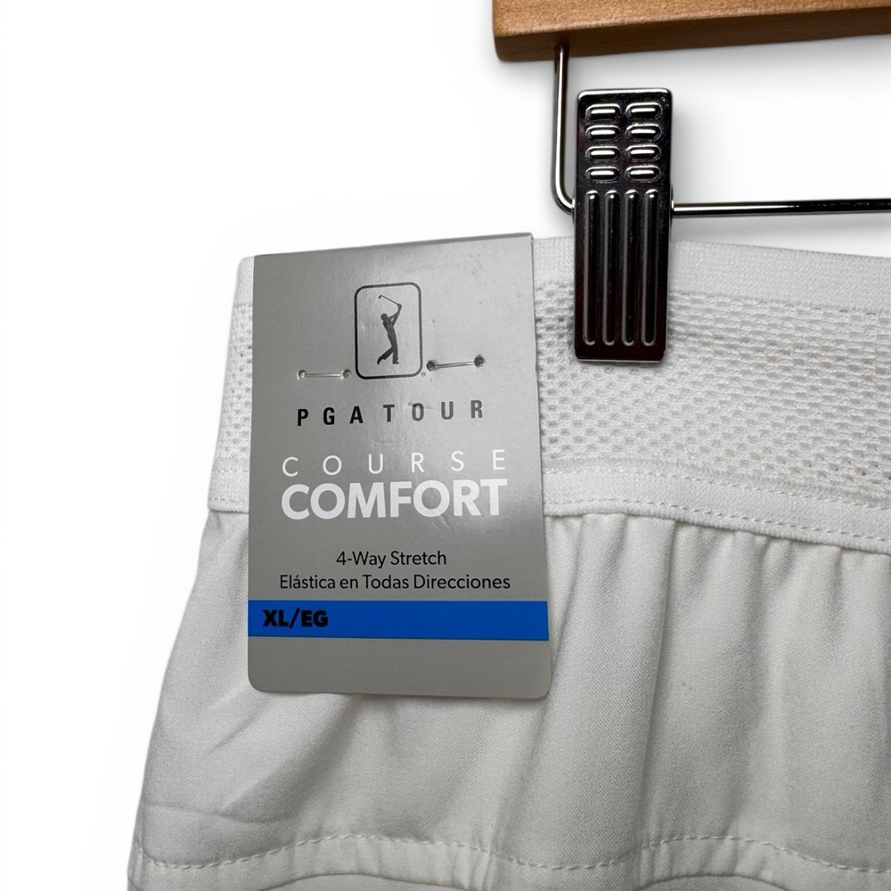 PGA Tour Men’s Golf Shorts XL White 8.5” Inseam UPF 50 Stretch NWT - Picture 4 of 9